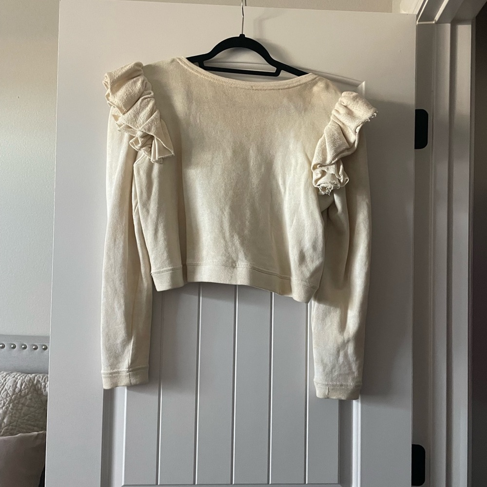 LoveShackFancy Yellow Ruffle Sweatee - Picture 2 of 5